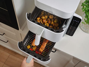 HORKOVZDUŠNÁ FRITÉZA - DUAL STACK 12L - BÍLÁ - 4