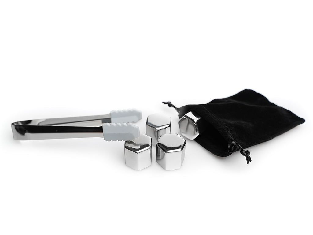 OPAKOVANĚ POUŽITELNÉ OCELOVÉ KOSTKY LEDU - 4 KUSY