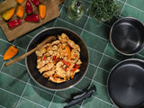 SADA WOK S ODJÍMATNÝMI RUKOJETMI 30CM