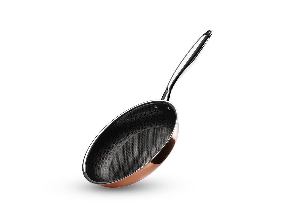 MĚDĚNÁ HYBRIDNÍ NEPŘILNAVÁ PÁNEV 24 CM - 1