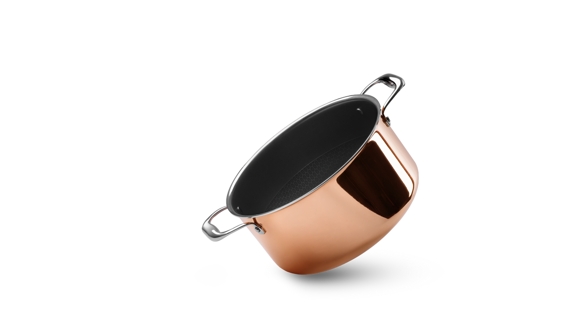 MĚDĚNÝ HYBRIDNÍ NEPŘILNAVÝ HRNEC 24 CM - 1