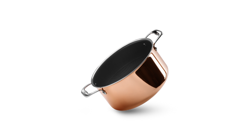 MĚDĚNÝ HYBRIDNÍ NEPŘILNAVÝ HRNEC 24 CM - 1