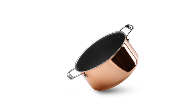 MĚDĚNÝ HYBRIDNÍ NEPŘILNAVÝ HRNEC 24 CM - 1