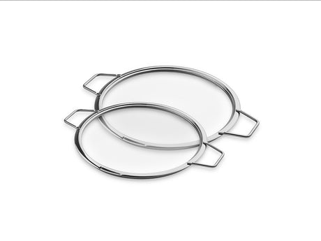 STOHOVATELNÉ SKLENĚNÉ POKLICE – 20/ 24 CM – 2 KS - 1