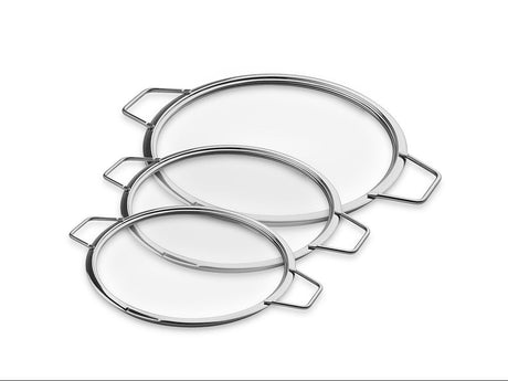 STOHOVATELNÉ SKLENĚNÉ POKLICE – 20/ 24/ 28 CM – 3 KS - 1