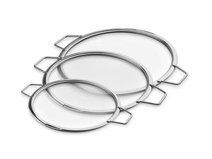 STOHOVATELNÉ SKLENĚNÉ POKLICE – 24/ 28/ 32 CM – 3 KS - 1