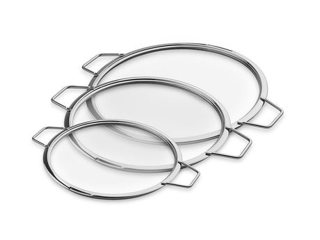 STOHOVATELNÉ SKLENĚNÉ POKLICE – 24/ 28/ 32 CM – 3 KS - 1