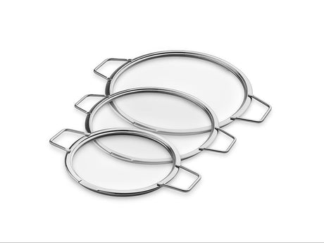 STOHOVATELNÉ SKLENĚNÉ POKLICE – 14/ 20/ 24 CM – 3 KS - 1