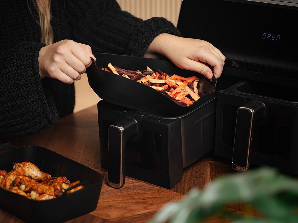 VLOŽKA A PODLOŽKY DO HORKOVZDUŠNÉ FRITÉZY - 3 DÍLNÁ SADA – DUAL