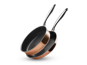 SADA MĚDĚNÉ HYBRIDNÍ NEPŘILNAVÉ PÁNVE+PÁNVE SAUTÉ - 2 KS - 1