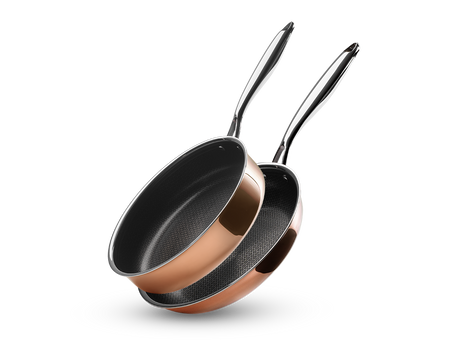 SADA MĚDĚNÉ HYBRIDNÍ NEPŘILNAVÉ PÁNVE+PÁNVE SAUTÉ - 2 KS - 1