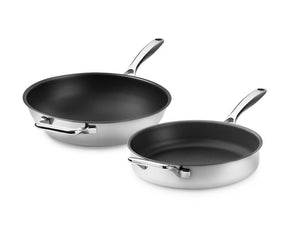 ZERO – PŘÍRODNÍ NEPŘILNAVÁ SADA WOK+SOTÉ – 2 DÍLY - 1