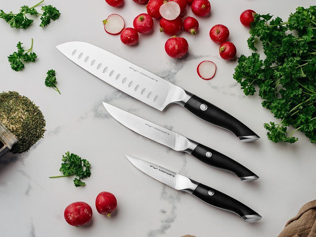 3-DÍLNÁ SADA NOŽŮ SANTOKU, UNIVERZÁLNÍ A LOUPOVACÍ - 4