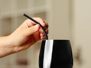 REUSABLE STEEL STRAWS - CURVED - 2