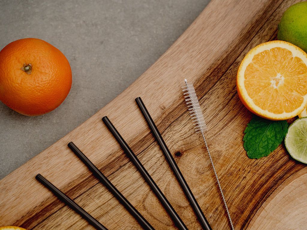 REUSABLE STEEL STRAWS - STRAIGHT - 4