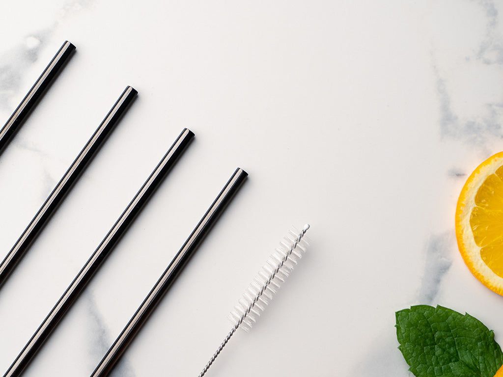 REUSABLE STEEL STRAWS - STRAIGHT - 5