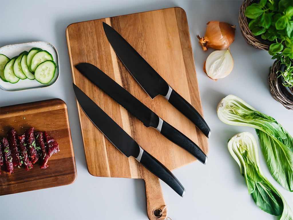 3-DÍLNÁ SADA NOŽŮ ŠÉFKUCHAŘ, NA KRÁJENÍ A NA CHLEBA - 2
