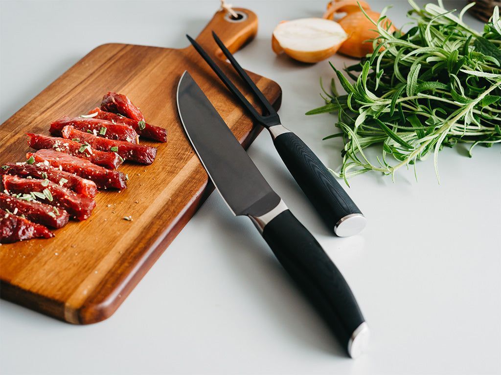 VIDLIČKA NA MĚSO + NŮŽ NA KRÁJENÍ BALENÍ - 4